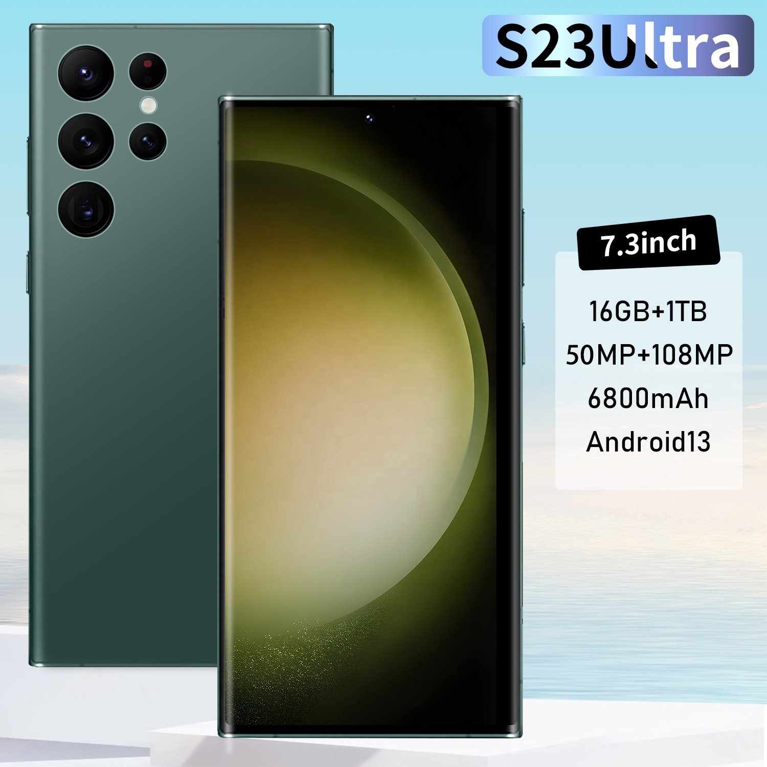 2024 New Original Phone S23 Ultra 16GB+1TB 5G 7.3-inch 48MP 108MP With Built-in Pen Android 13 Smartphone